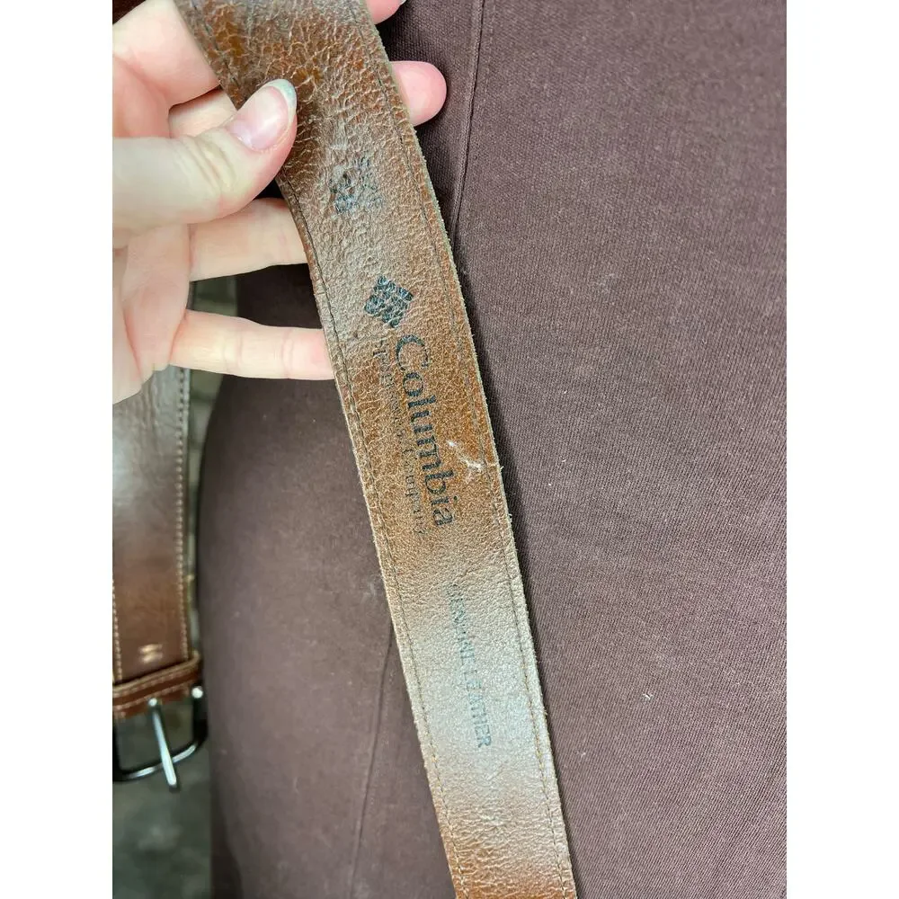 Columbia leather belt brown size 36